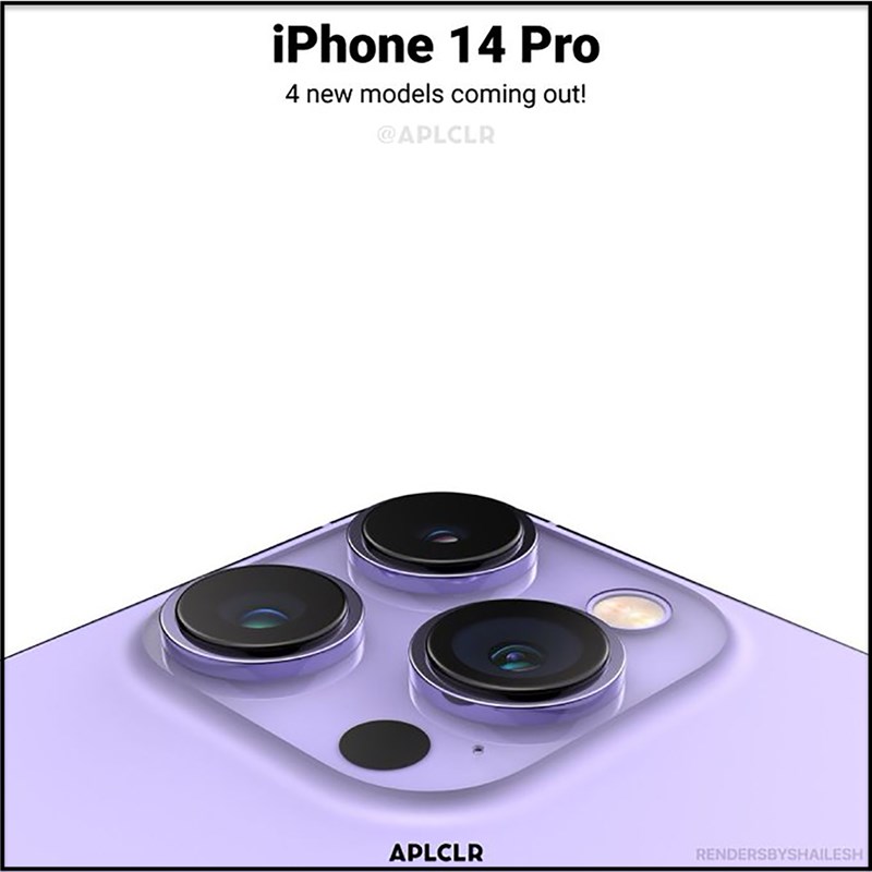 Cụm camera trên concept iPhone 14 Pro Cụm camera trên concept iPhone 14 Pro