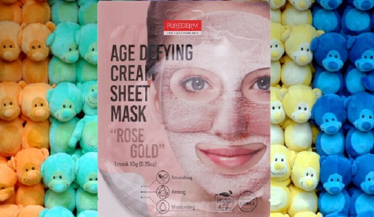Review chi tiết mặt nạ vàng hồng Purederm chống nhăn và chống lão hóa
