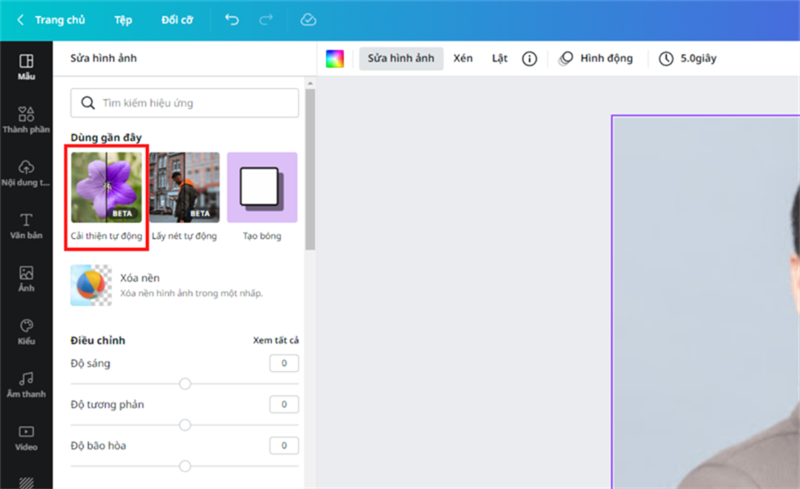 Hướng dẫn cách tăng độ nét hình ảnh bằng Canva Hướng dẫn cách tăng độ nét hình ảnh bằng Canva