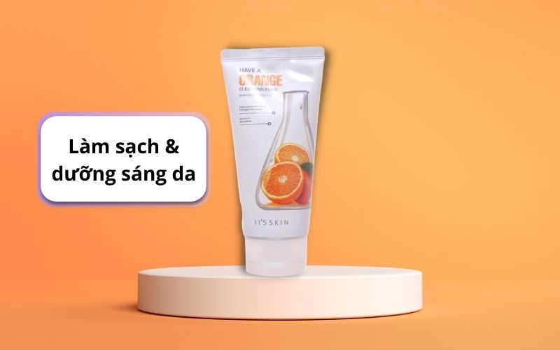 Tác dụng của sữa rửa mặt It's skin Have A Orange Cleansing Foam