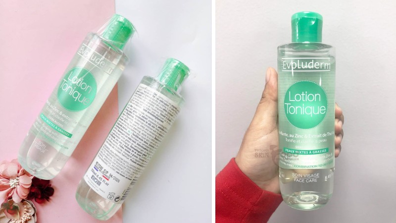 Bao bì, thiết kế của nước hoa hồng Evoluderm Lotion Technique bổ sung tinh chất kẽm và trà xanh Bao bì, thiết kế của nước hoa hồng Evoluderm Lotion Technique bổ sung tinh chất kẽm và trà xanh