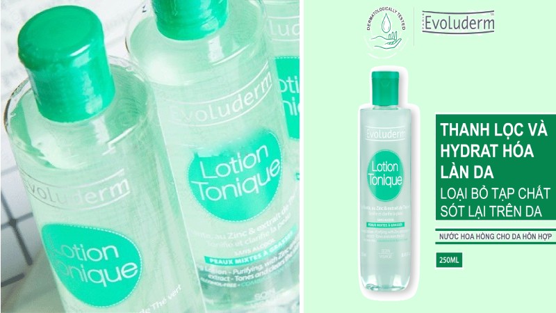 Làm cách nào để phân biệt nước hoa hồng Evoluderm Lotion Technique bổ sung tinh chất kẽm và trà xanh thật giả?