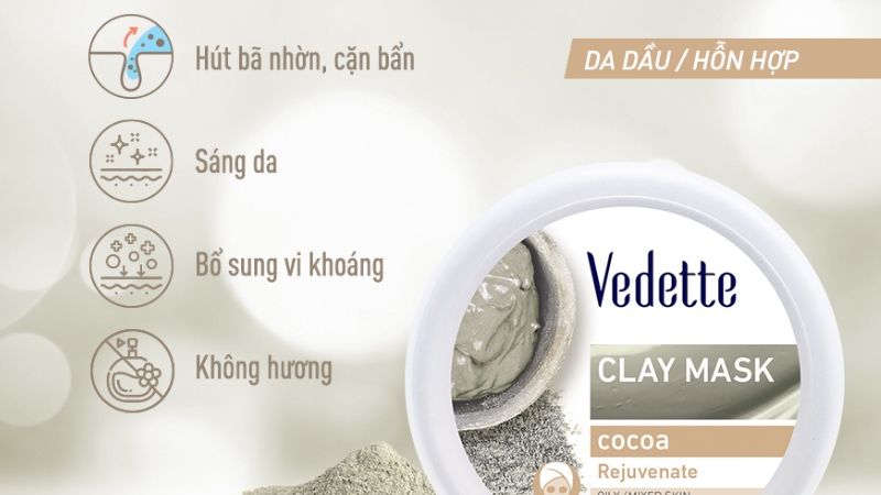 Mặt nạ đất sét Vedette Cocoa review