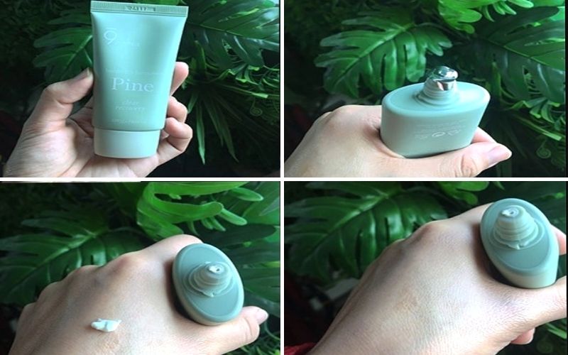 Hướng dẫn sử dụng kem chống nắng 9Wishes Pine treatment