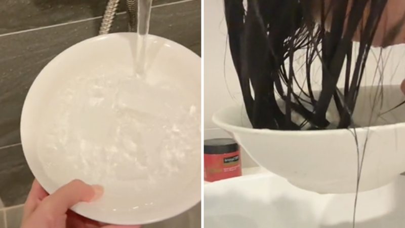 Incubate hair with water