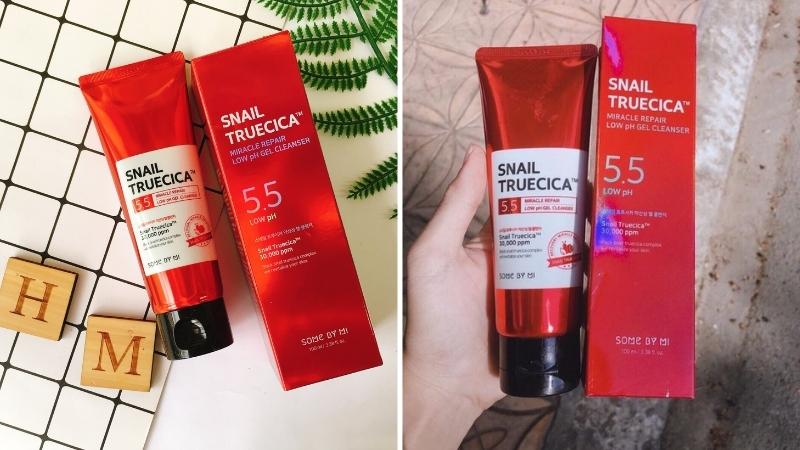 Review sữa rửa mặt Some By Mi Snail Truecica Miracle Repair Low PH Gel Cleanser từ người dùng