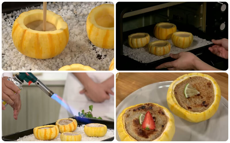 Nướng bánh và trang trí bằng ít lát dâu tây và chanh