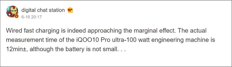 iQOO 10 Pro có thể sạc từ 0 đến 100% trong vòng 12 phút