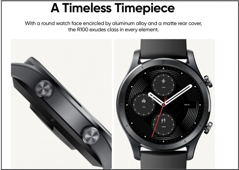 Cạnh bên của TechLife Watch S100 Cạnh bên của TechLife Watch S100