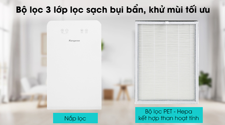 Máy lọc không khí Kangaroo có công nghệ đa màng lọc hiệu quả