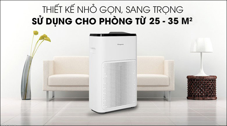 Máy lọc không khí Kangaroo sở hữu kiểu dáng sang trọng và tinh tế