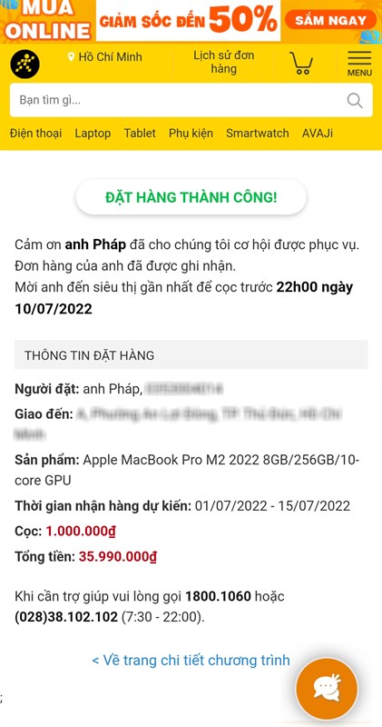 Cách đặt trước MacBook Pro M2