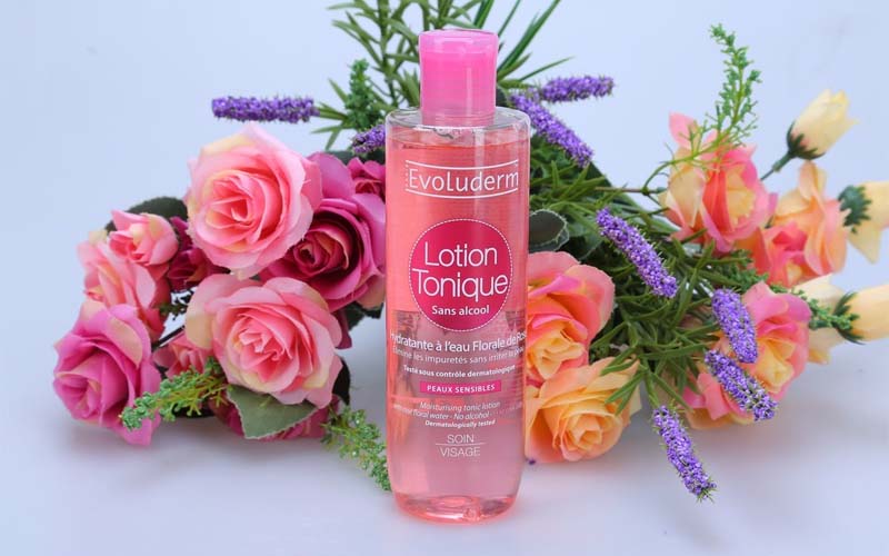 Review chi tiết nước hoa hồng Evoluderm Lotion Tonique màu hồng