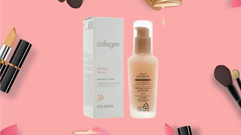 Về bao bì, thiết kế của tinh chất It's skin Collagen Nutrition Serum