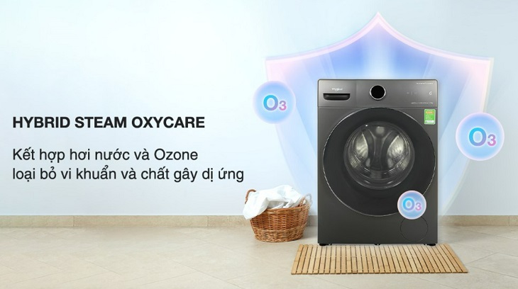 Công nghệ giặt Hybrid Steam Oxycare trên máy giặt whirlpool