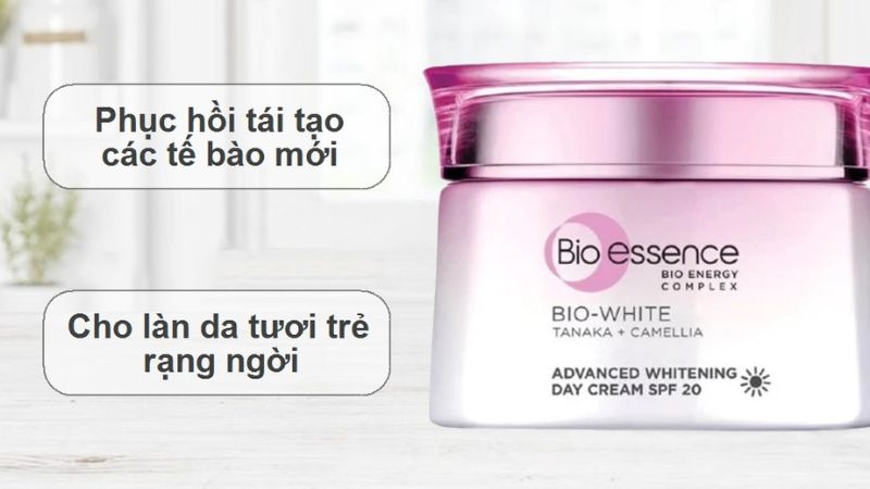 Tác dụng của kem dưỡng trắng da ban ngày Bio-essence White