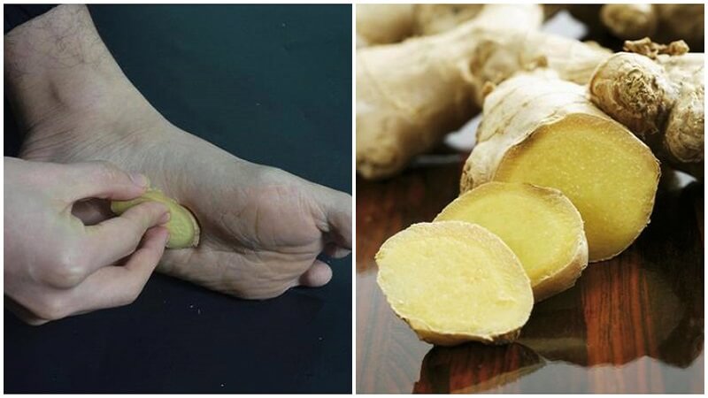 Dùng gừng xoa vào lòng bàn chân sẽ giúp lưu thông khí huyết, giúp ngủ ngon hơn Dùng gừng xoa vào lòng bàn chân sẽ giúp lưu thông khí huyết, giúp ngủ ngon hơn