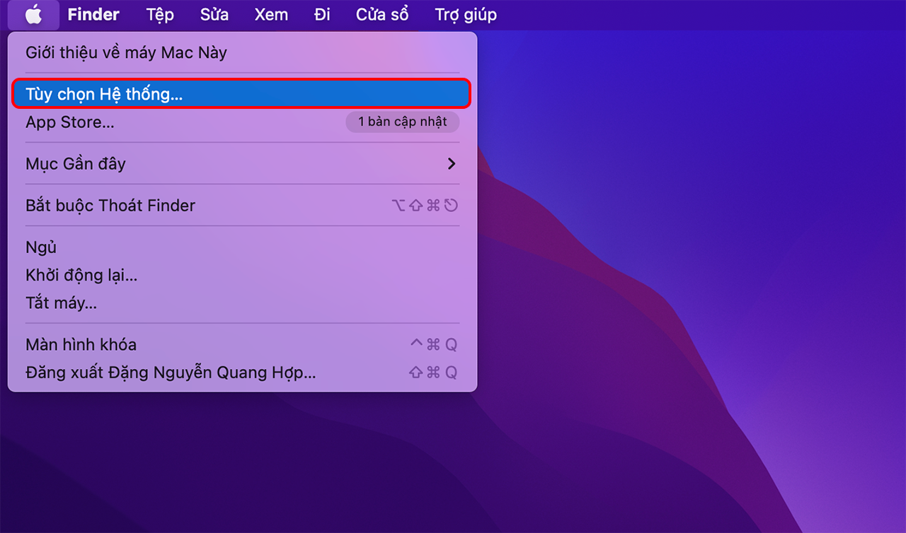 Hiển thị lịch trền màn hình MacBook