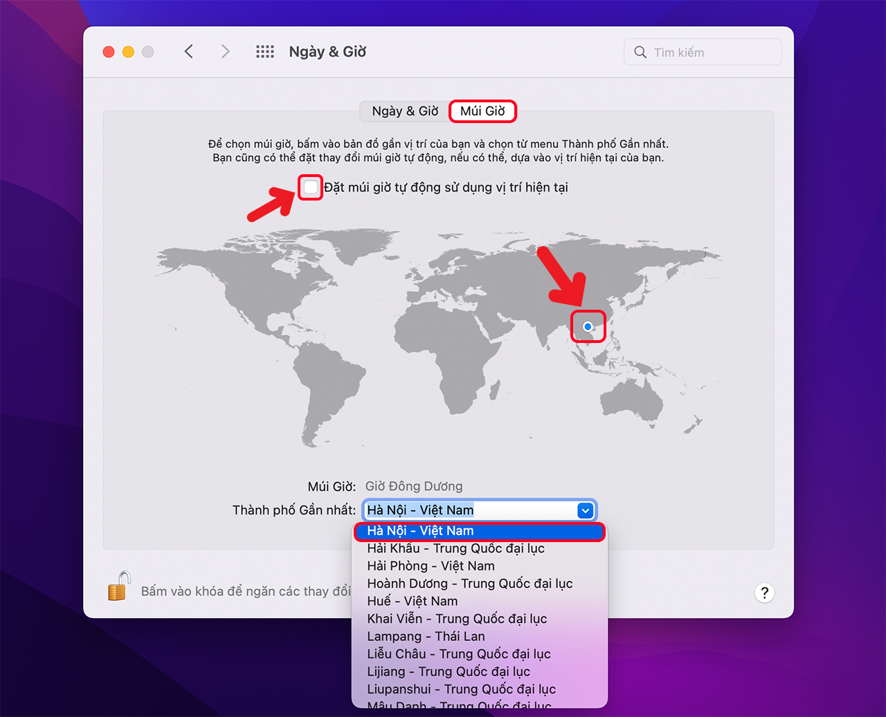 Hiển thị lịch trền màn hình MacBook