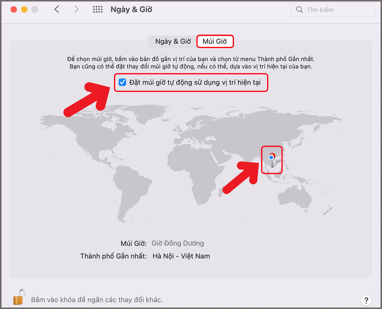 Hiển thị lịch trền màn hình MacBook