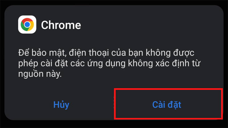 Chờ đợi nó tải xong và nhấn vào để bắt đầu > Cài đặt.