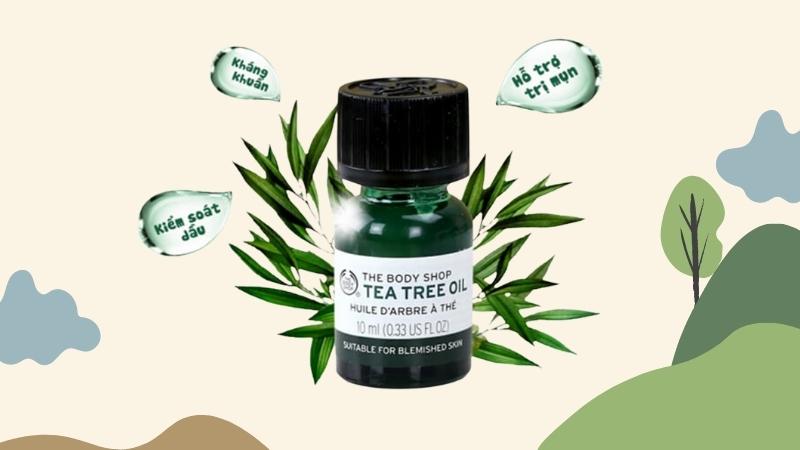 Thành phần của tinh dầu chấm mụn Tea tree oil của The Body Shop