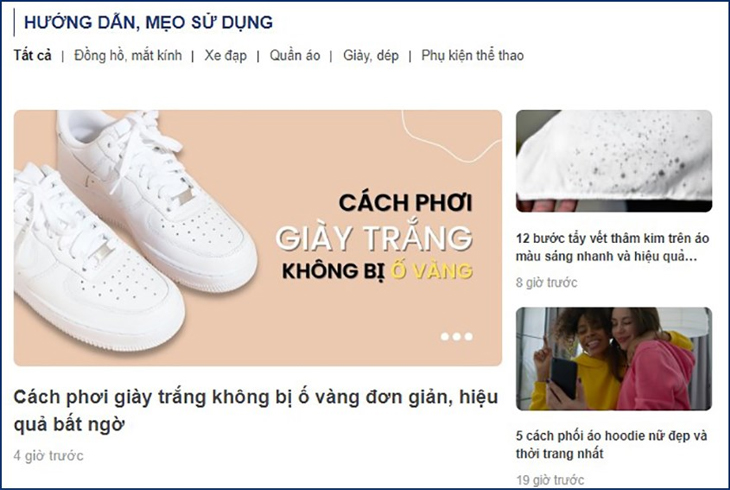 Các bài viết cung cấp nhiều mẹo hay đều có tại trang Sport Life