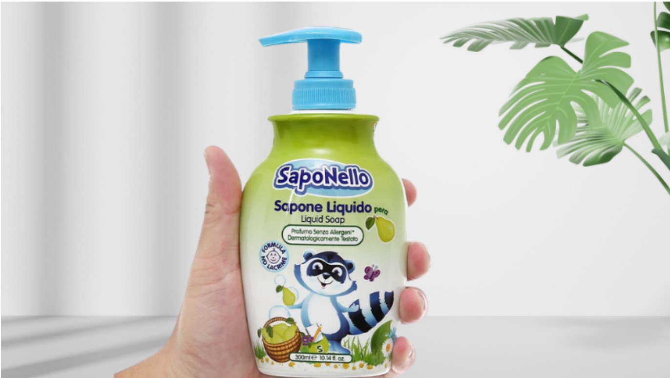 Bao bì, thiết kế của nước rửa tay SapoNello hương lê Bao bì, thiết kế của nước rửa tay SapoNello hương lê