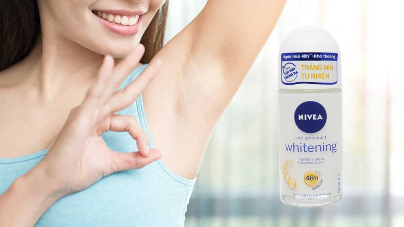 Tác dụng của lăn ngăn mùi Nivea Whitening trắng mịn tự nhiên