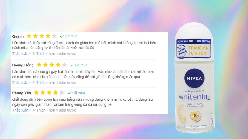 Review lăn ngăn mùi Nivea Whitening trắng mịn tự nhiên từ người dùng