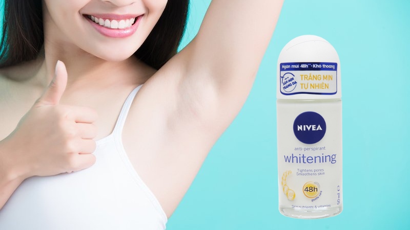 Hướng dẫn sử dụng lăn ngăn mùi Nivea Whitening trắng mịn tự nhiên