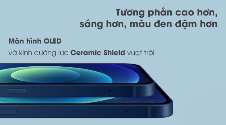 Màn hình OLED được trang bị trên điện thoại iPhone 12 mini 64GB