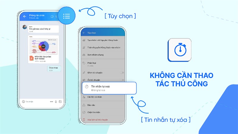 Không cần thao tác thủ công