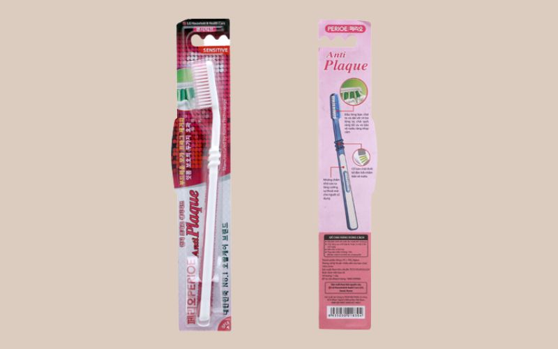 Bàn chải đánh răng Perioe Anti Plaque lông tơ dài và mềm