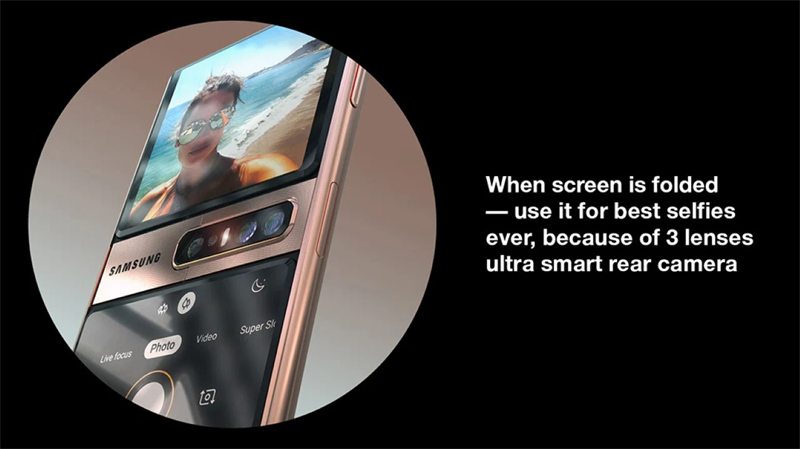 Camera sau nổi bật với hai màn hình trên và dưới Camera sau nổi bật với hai màn hình trên và dưới