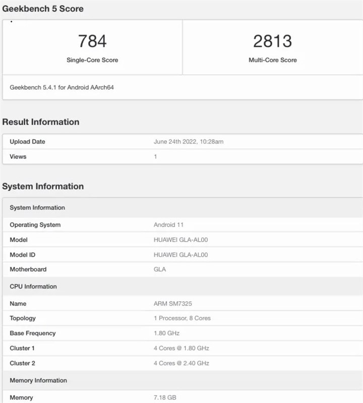 Huawei Nova 10 Pro lộ diện trên GeekBench với Snapdragon 778G và RAM 8GB Huawei Nova 10 Pro lộ diện trên GeekBench với Snapdragon 778G và RAM 8GB