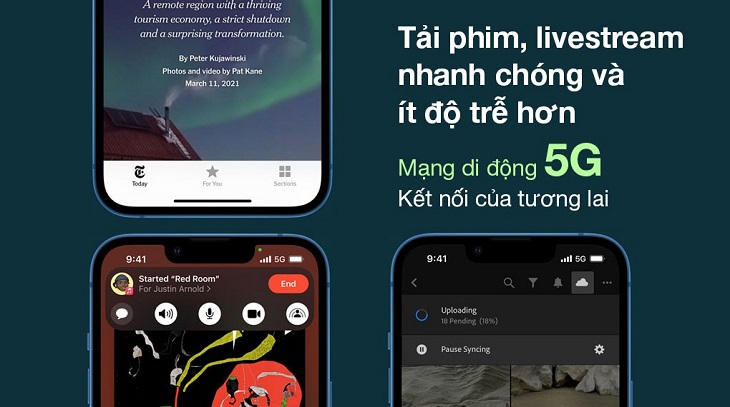 Khả năng kết nối 5G và cập nhật IOS của điện thoại iPhone 13