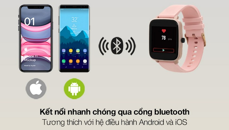 Đồng hồ thông minh BeU B2 kiểu dáng năng động, kết nối được hầu hết các dòng smartphone hiện nay