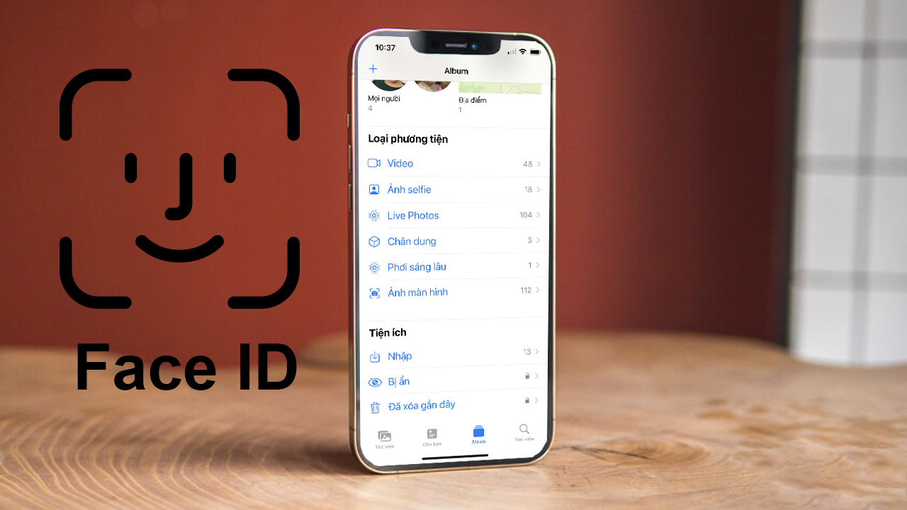 Cách khóa ảnh bằng Face ID