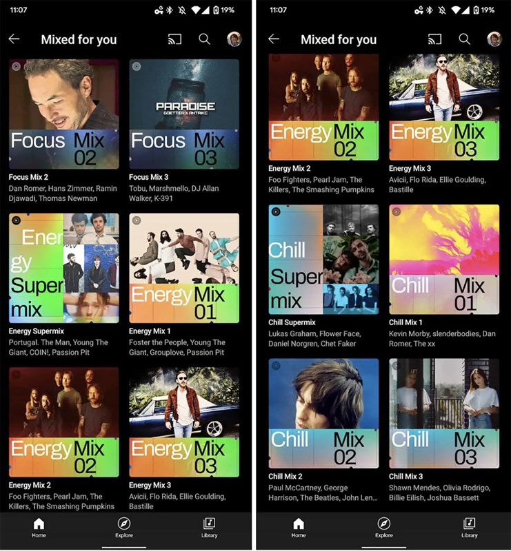 Giao diện Mixed for you mới