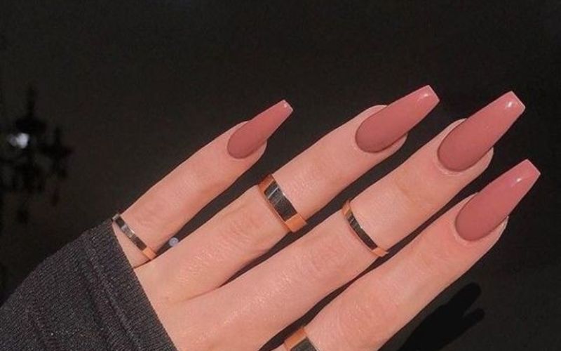 Nail màu hồng nude mới nhất - \