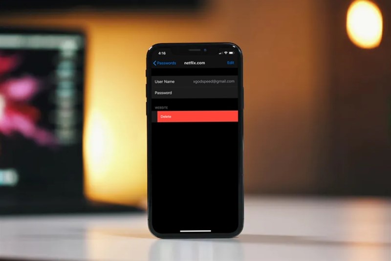 Mật khẩu đã đăng nhập trên iphone