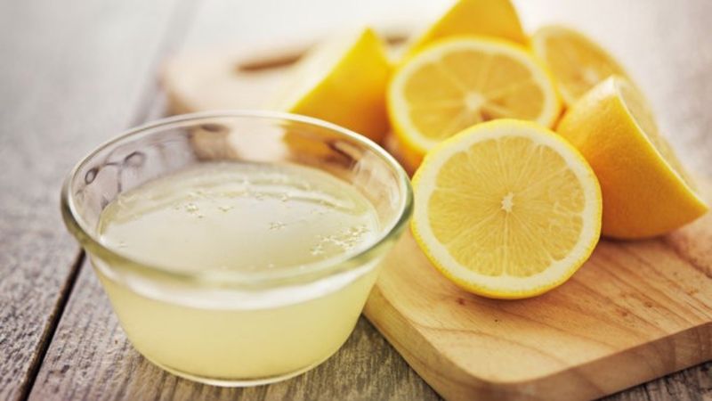 Use warm water and lemon juice