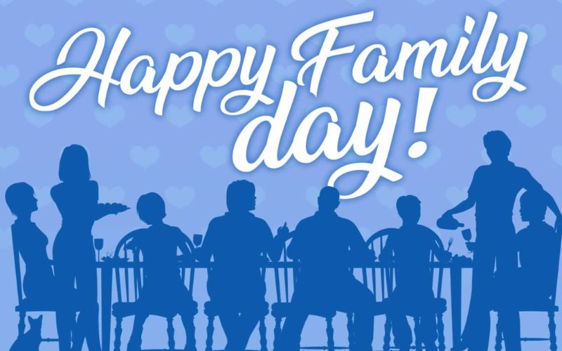 Thiệp “Happy Family Day” với kiểu thiết kế hiện đại, tinh tế