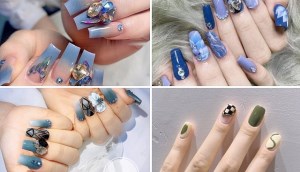 Tham khảo 100 kiểu nail màu xanh sành điệu, cuốn hút