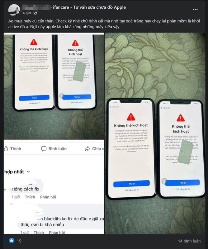 Thực hư việc nhiều iPhone bị báo dạng mất cắp không thể kích hoạt được