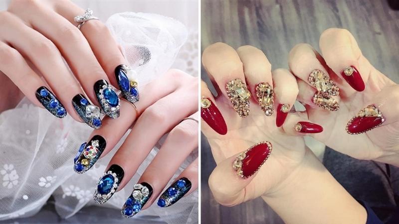 Top 10 Mẫu Nail Đính Đá Đẹp Sang Chảnh Siêu Cuốn Hút 2023