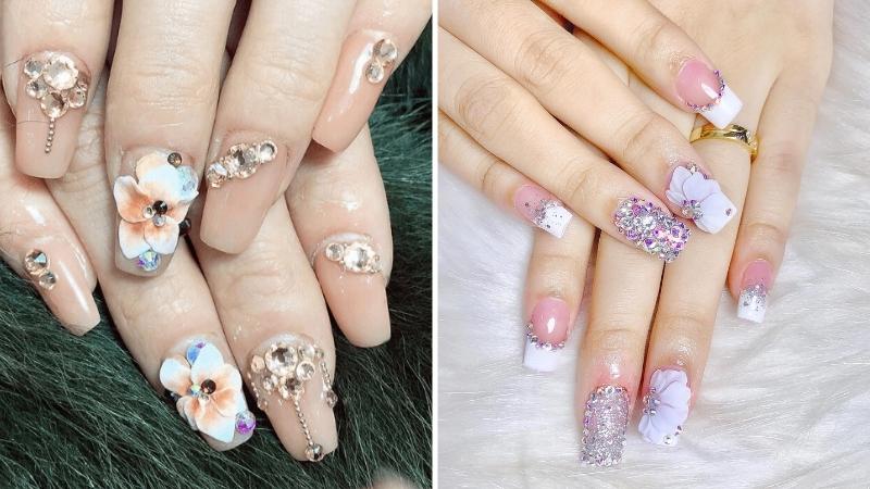 nail Hàn Quốc Từ cá tính đến nhẹ nhàngbánh bèo hay sang chảnh V3 nails  đều có mẫu và là hình thật  Móng tay Máu Hàn quốc