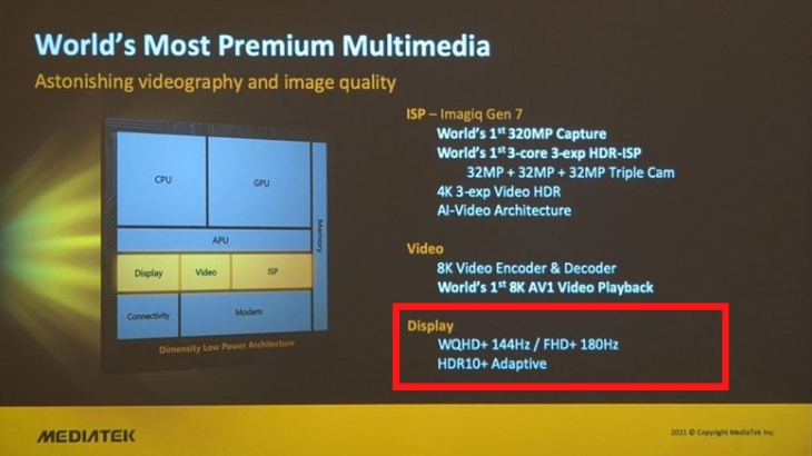 Chip mới của Mediatek hỗ trợ hiển thị với độ phân giải FullHD+