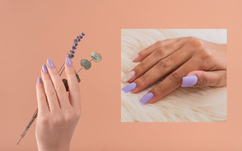 Màu nail Lavender tựa nàng thơ cho da ngăm đen